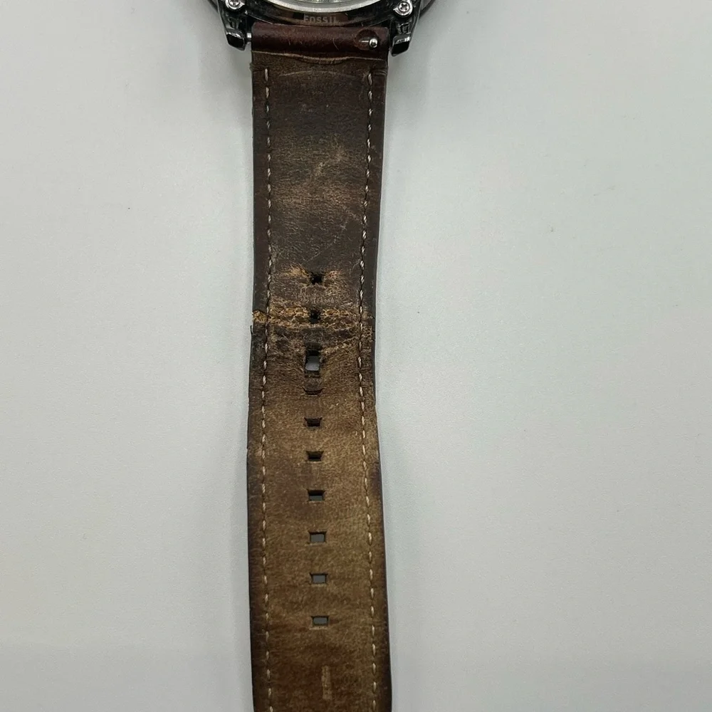 Fossil mens Automatic Townsman Dark Brown Leather Strap Watch 564